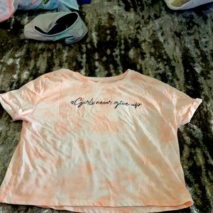 Girls never give up tie-dye shirt